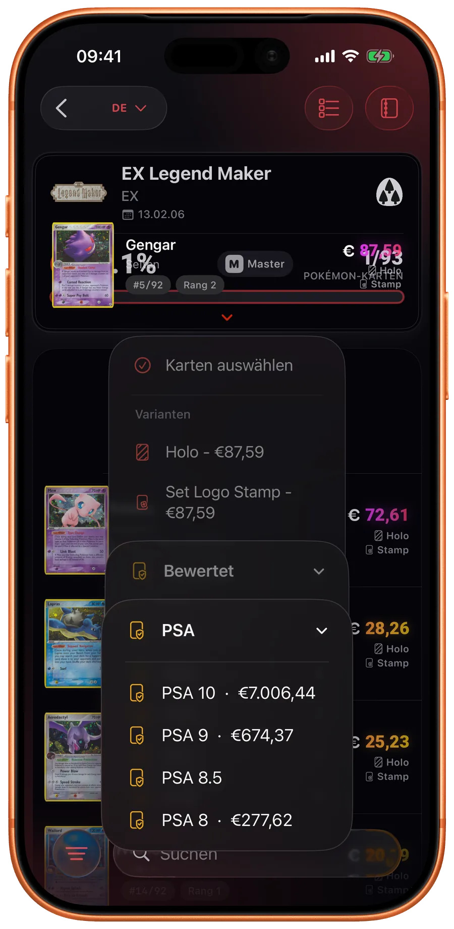 Grade picker in Eyevo