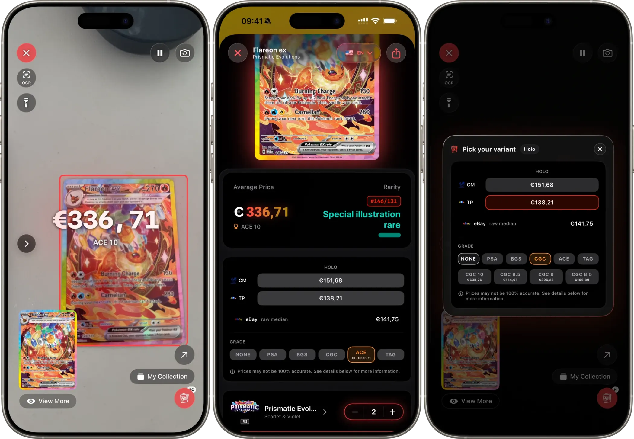 ACE Pokemon Card Pricing Feature Preview