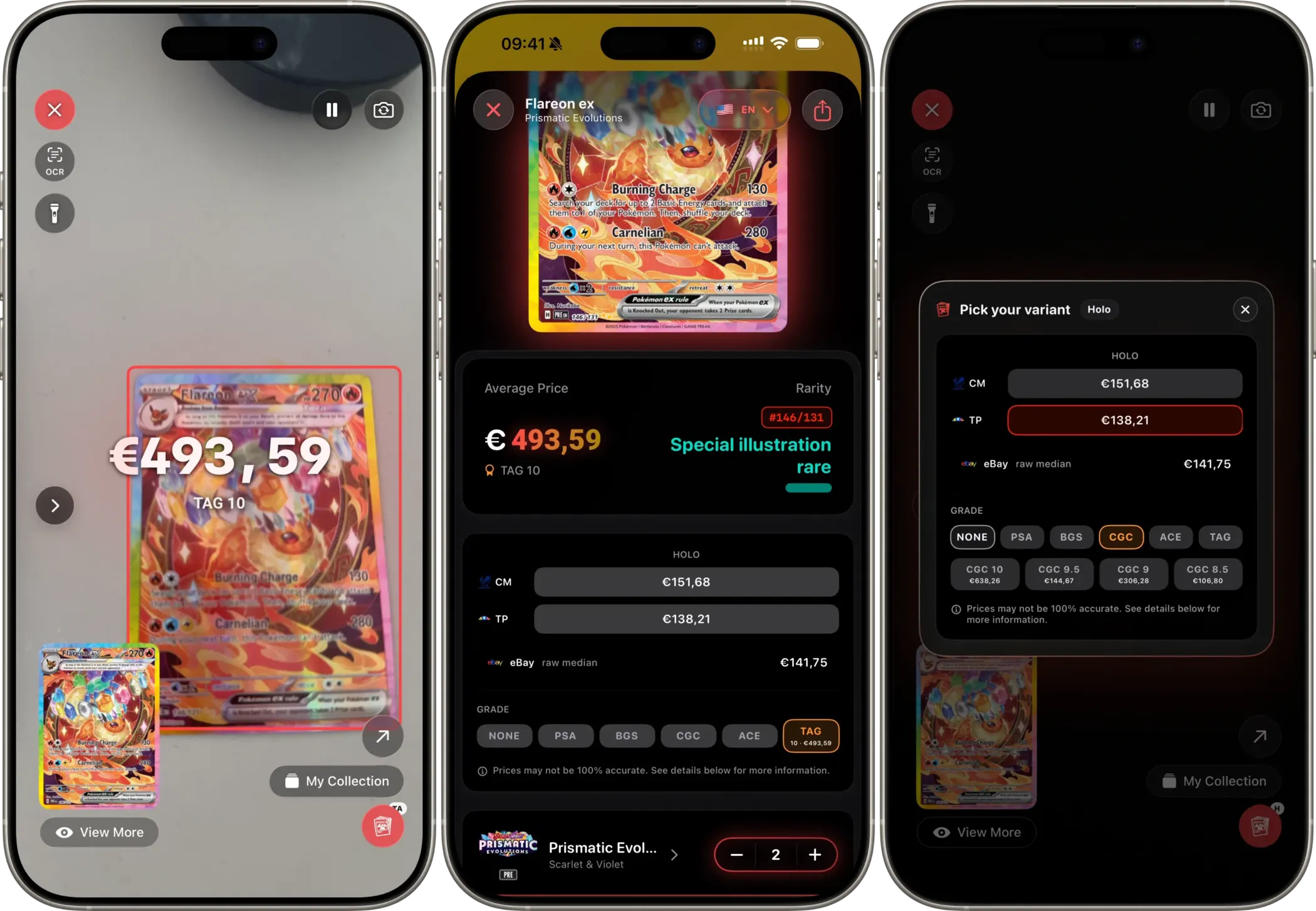 TAG Pokemon Card Pricing Feature Preview