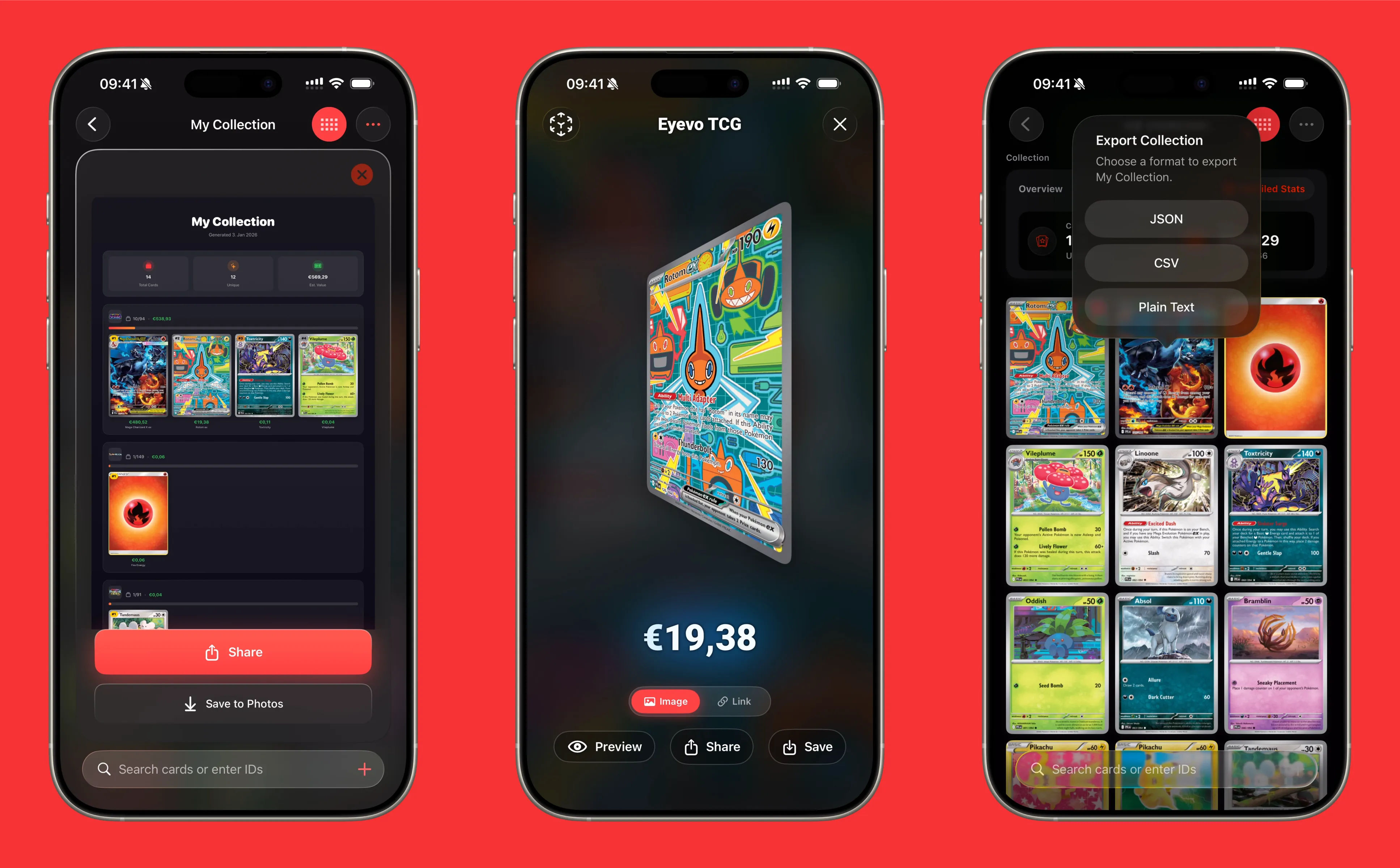 Partager vos cartes et votre collection Pokemon avec Eyevo